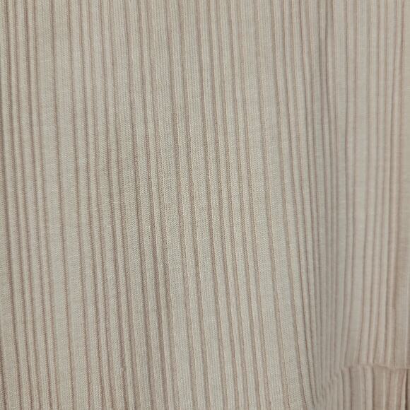 Anthropologie Womens Dress Size M Pink Mock Neck Asymmetric Hem Ribbed Open Back - Picture 3 of 12